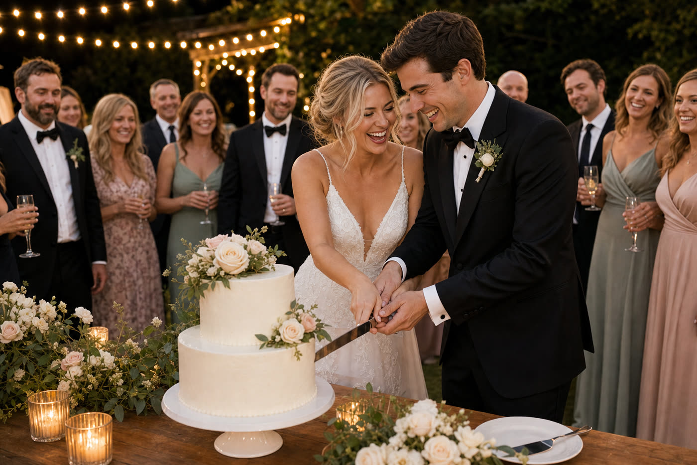 Ava's photo: Cake cutting under the lights.